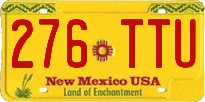 NM license plate 276TTU