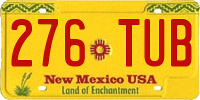 NM license plate 276TUB