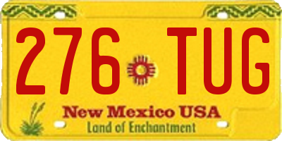 NM license plate 276TUG
