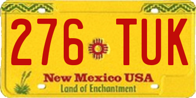 NM license plate 276TUK