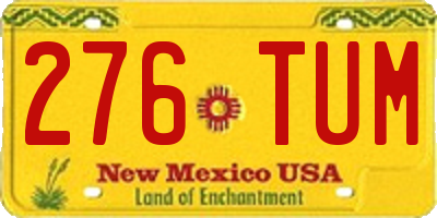 NM license plate 276TUM