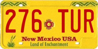 NM license plate 276TUR