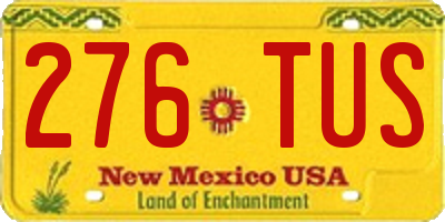 NM license plate 276TUS