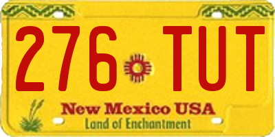 NM license plate 276TUT