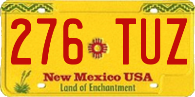 NM license plate 276TUZ