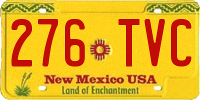 NM license plate 276TVC