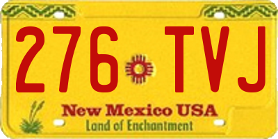 NM license plate 276TVJ