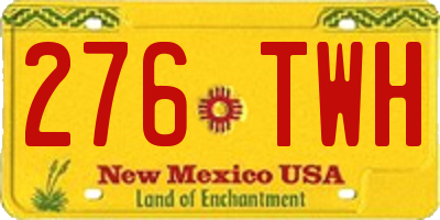 NM license plate 276TWH