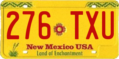 NM license plate 276TXU