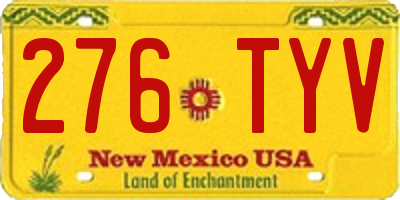 NM license plate 276TYV