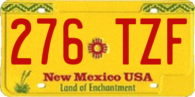 NM license plate 276TZF