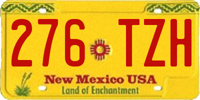 NM license plate 276TZH