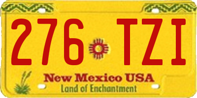 NM license plate 276TZI