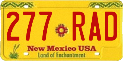 NM license plate 277RAD