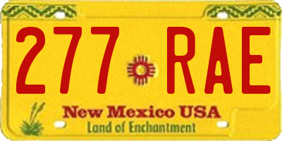 NM license plate 277RAE