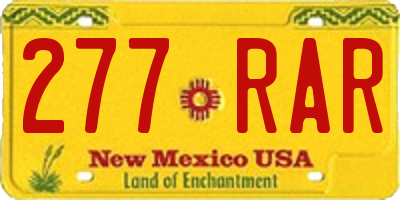 NM license plate 277RAR