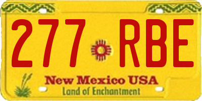 NM license plate 277RBE