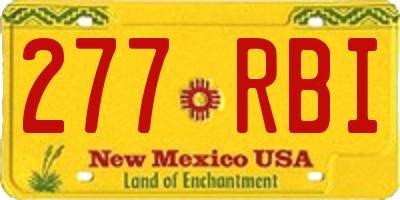 NM license plate 277RBI