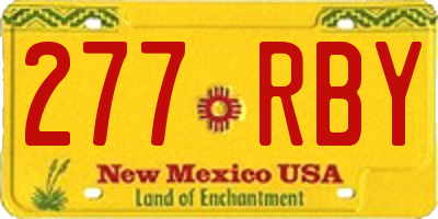 NM license plate 277RBY