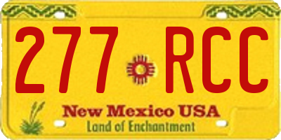 NM license plate 277RCC