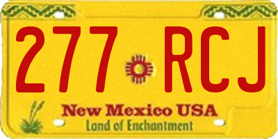NM license plate 277RCJ