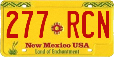 NM license plate 277RCN