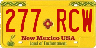 NM license plate 277RCW