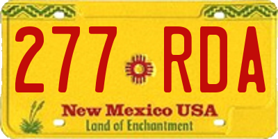 NM license plate 277RDA