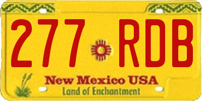 NM license plate 277RDB