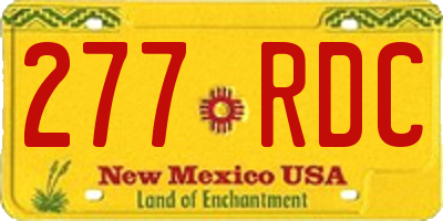 NM license plate 277RDC