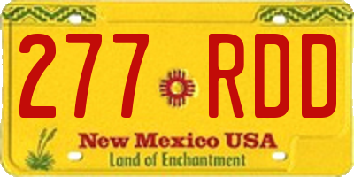 NM license plate 277RDD