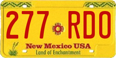 NM license plate 277RDO