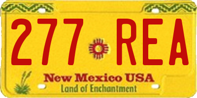 NM license plate 277REA