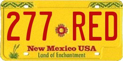NM license plate 277RED