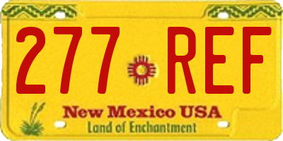 NM license plate 277REF