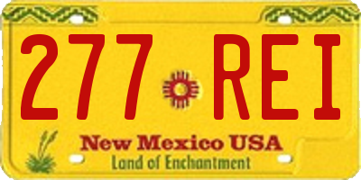 NM license plate 277REI