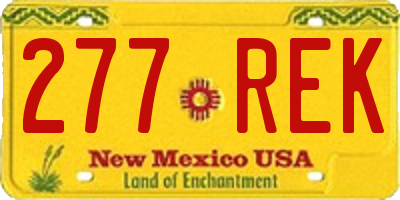 NM license plate 277REK