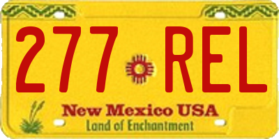 NM license plate 277REL