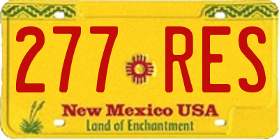 NM license plate 277RES