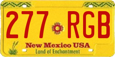 NM license plate 277RGB