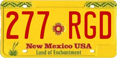 NM license plate 277RGD