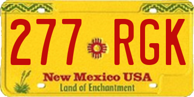 NM license plate 277RGK