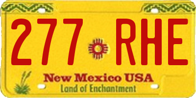 NM license plate 277RHE