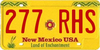 NM license plate 277RHS