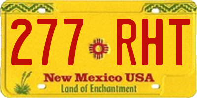 NM license plate 277RHT