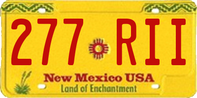 NM license plate 277RII