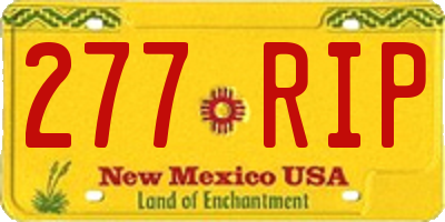 NM license plate 277RIP