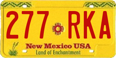 NM license plate 277RKA