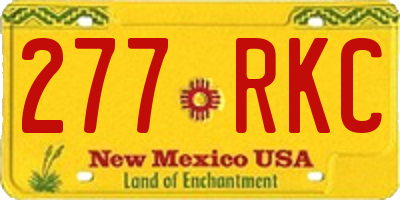 NM license plate 277RKC