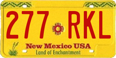 NM license plate 277RKL